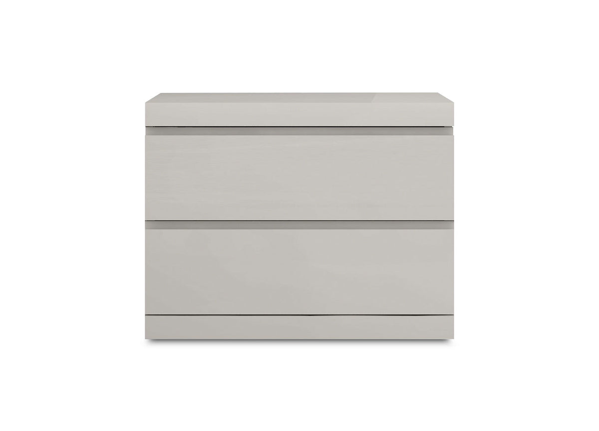 Ambrossi Light Gray Small Modern Bedroom Nightstands