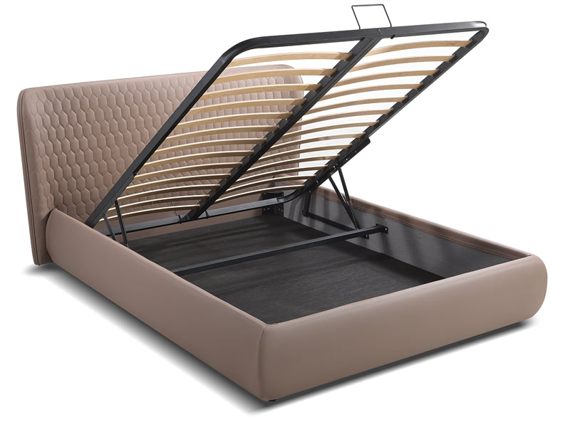Agora Taupe Storage Contemporary Bed