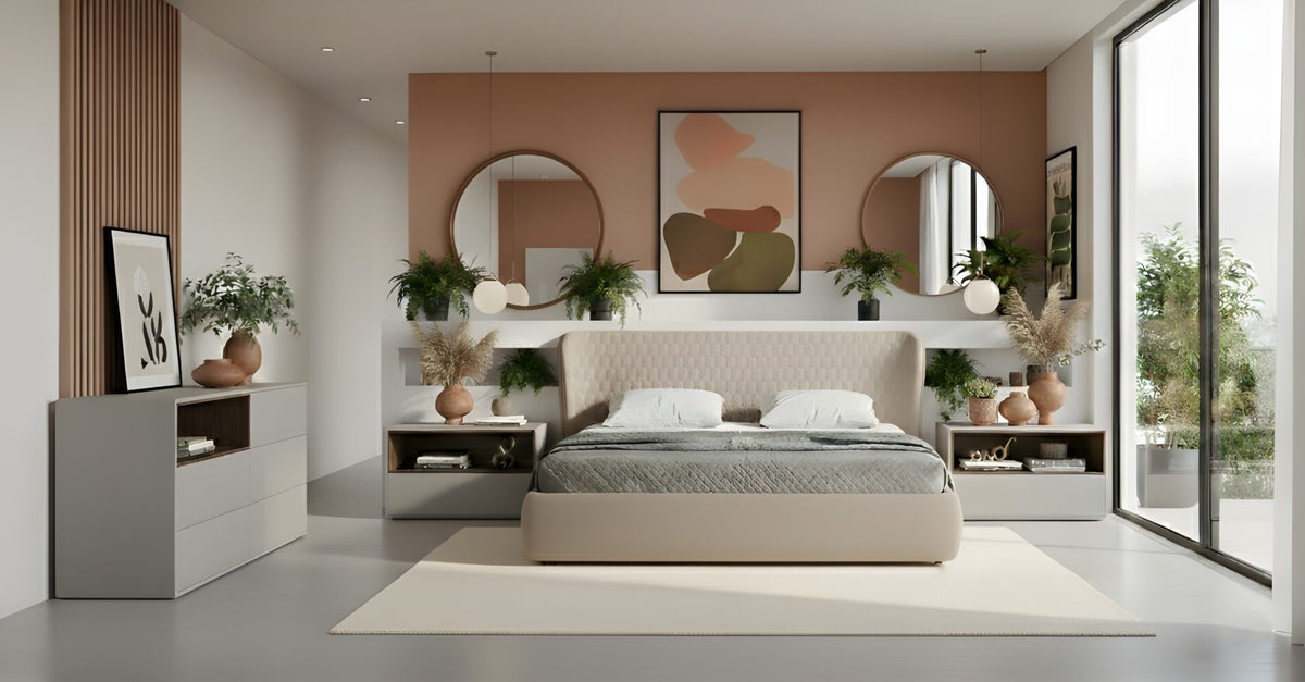 Agora Taupe Storage Contemporary Bed