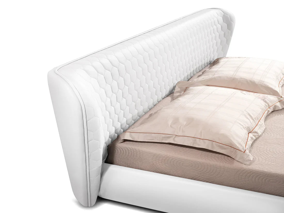 Agora White Storage Contemporary Bed