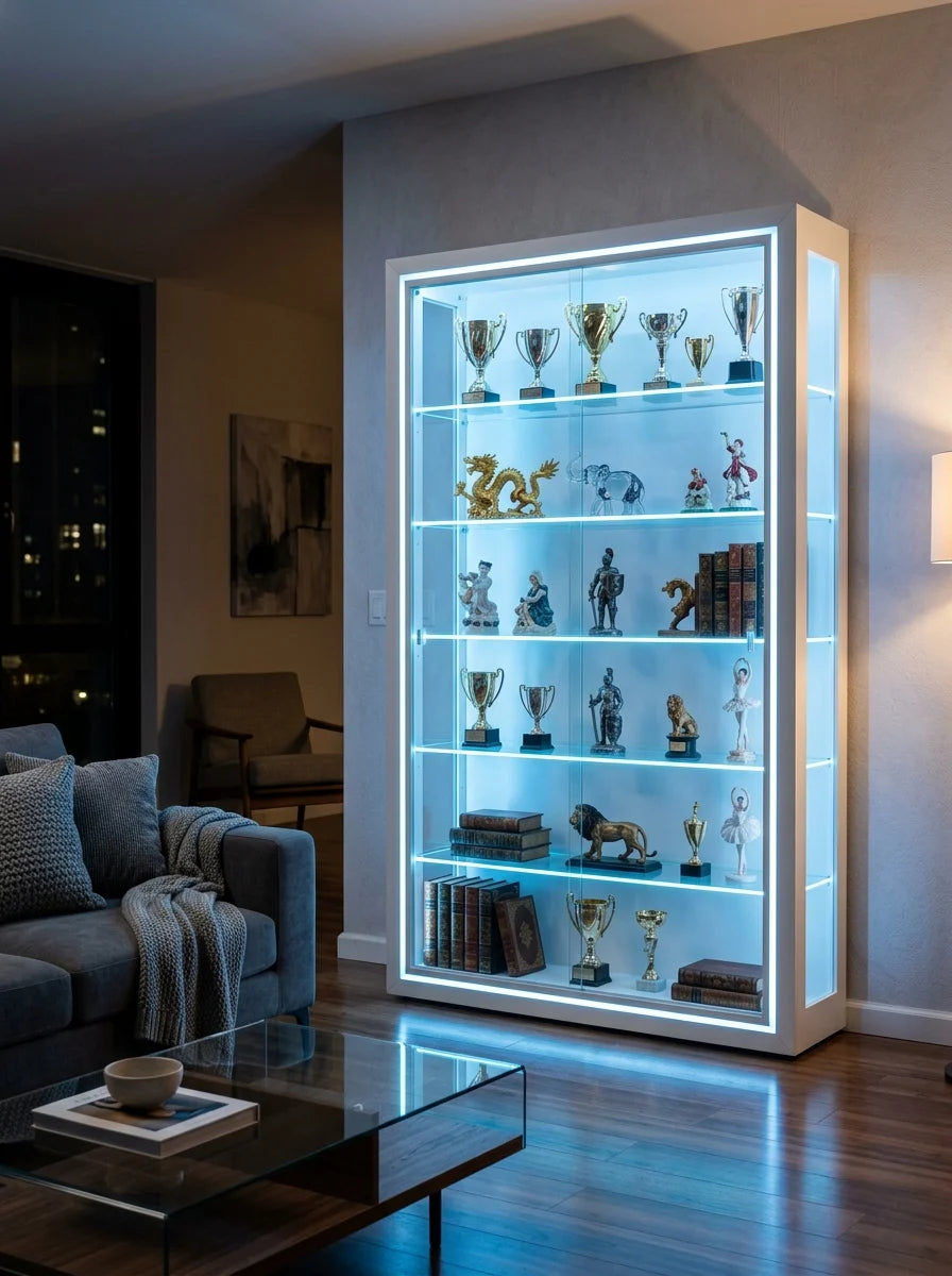 Modern LED Display Cabinet – trophy and collectibles showcase